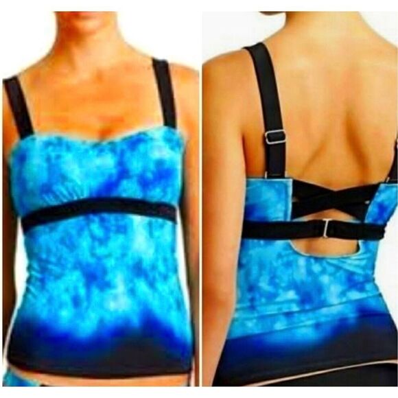 ATHLETA Bali Pura Underwire Tankini Swim Top 38D/DD - Picture 1 of 11